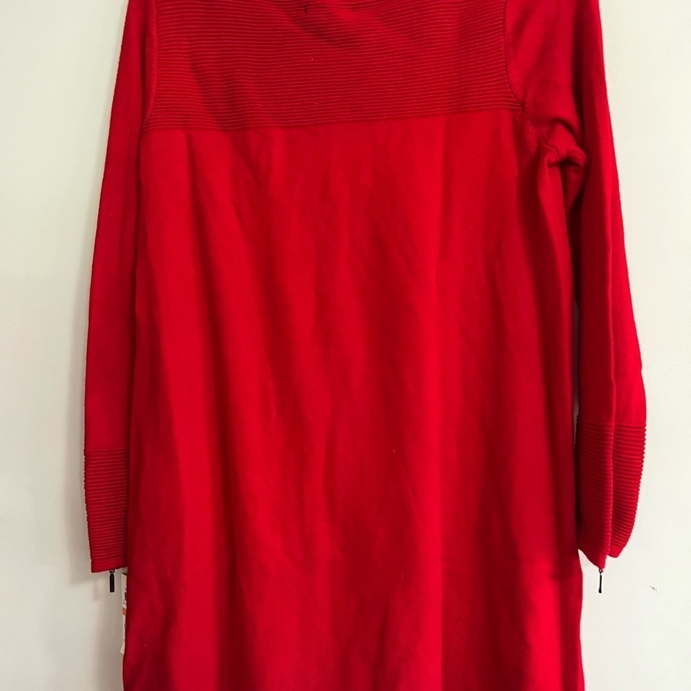 Red new NWT S SMALL Alfani Red tunic sweater - Picture 2 of 4